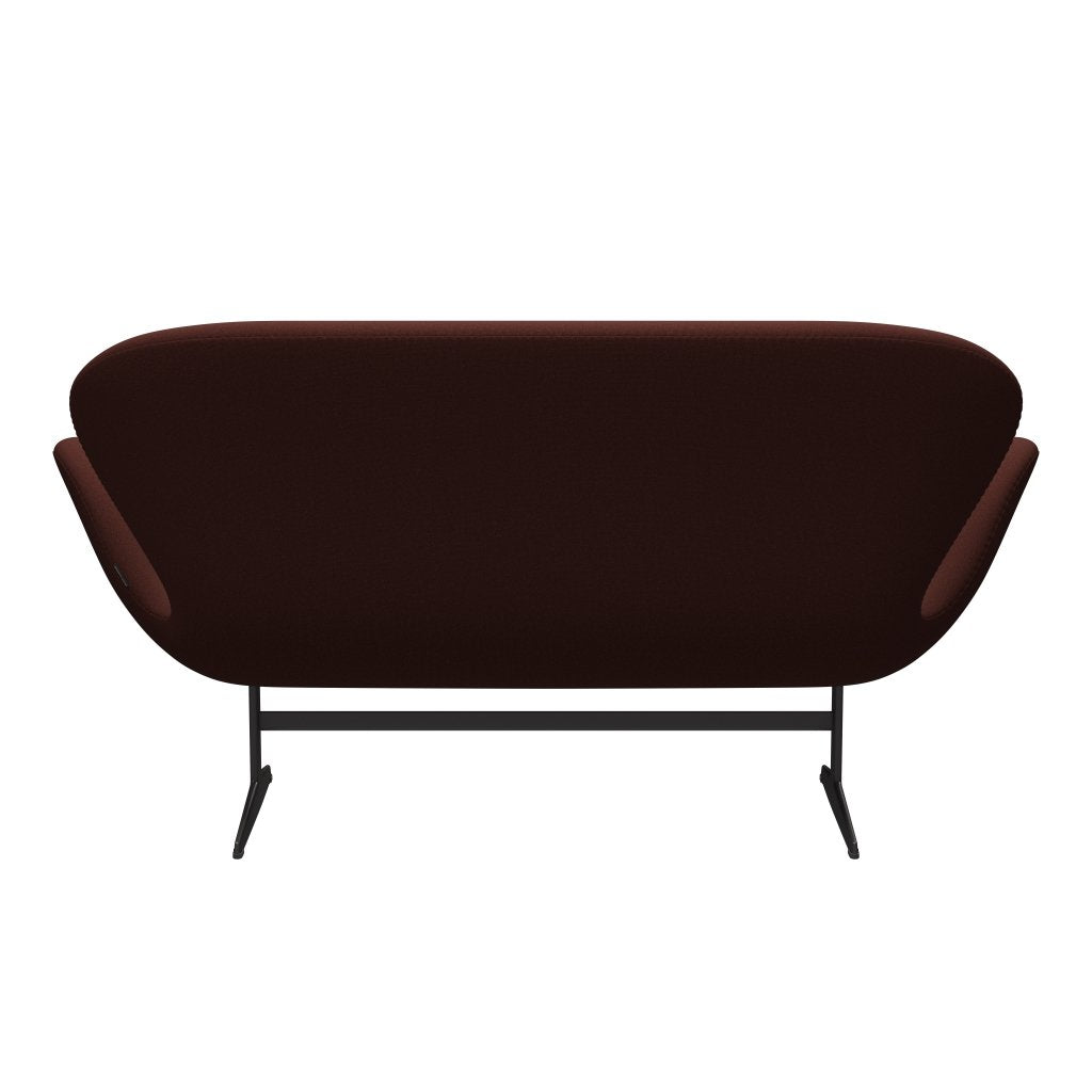 Fritz Hansen Swan -Sofa 2 -Sitzer, warmer Graphit/Tonus warmes Braun (374)