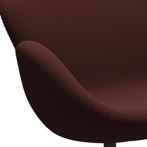 Fritz Hansen Swan -Sofa 2 -Sitzer, warmer Graphit/Tonus warmes Braun (374)