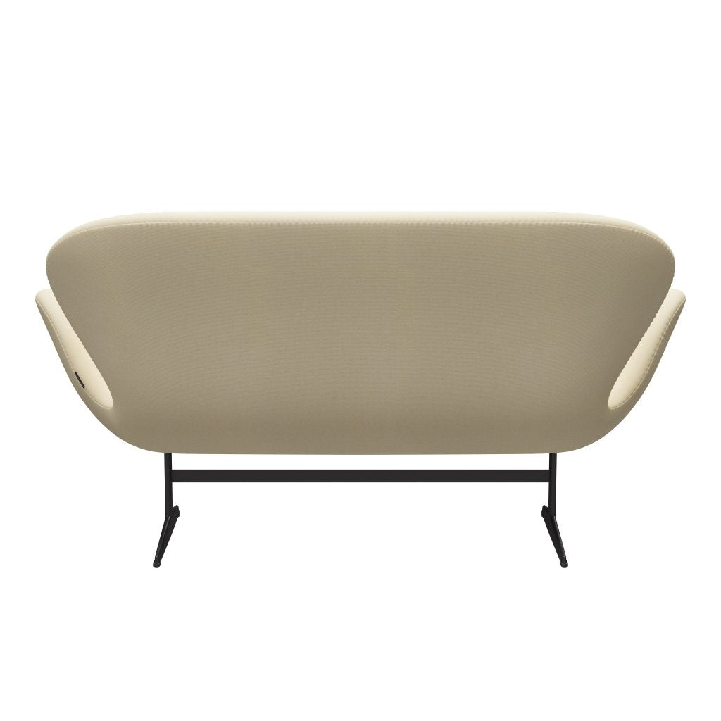 Fritz Hansen Schwanensofa 2 Sitzer, warmer Graphit/Tonus Wolle weiß