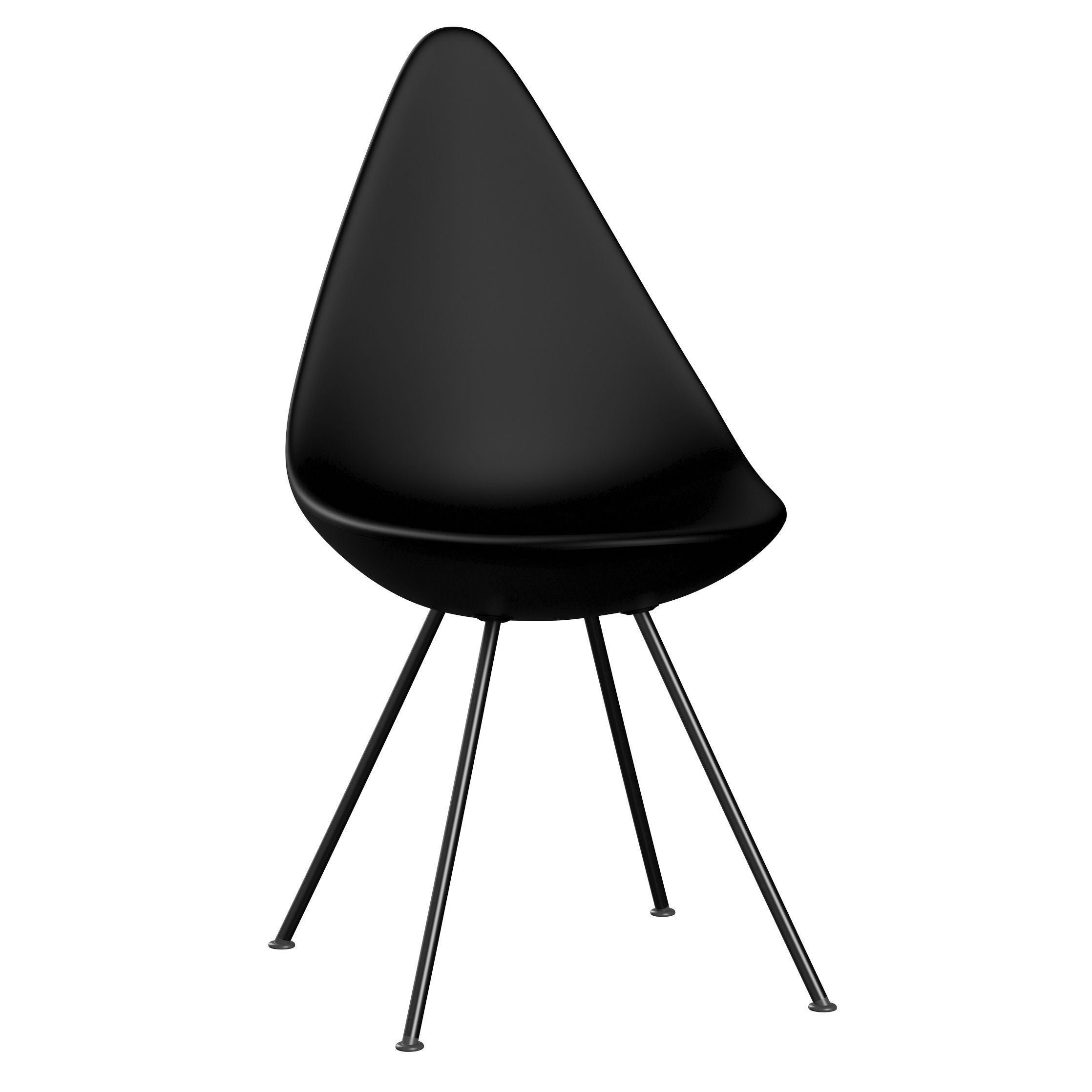 Fritz Hansen The Drop Chair, Schwarz/Schwarz