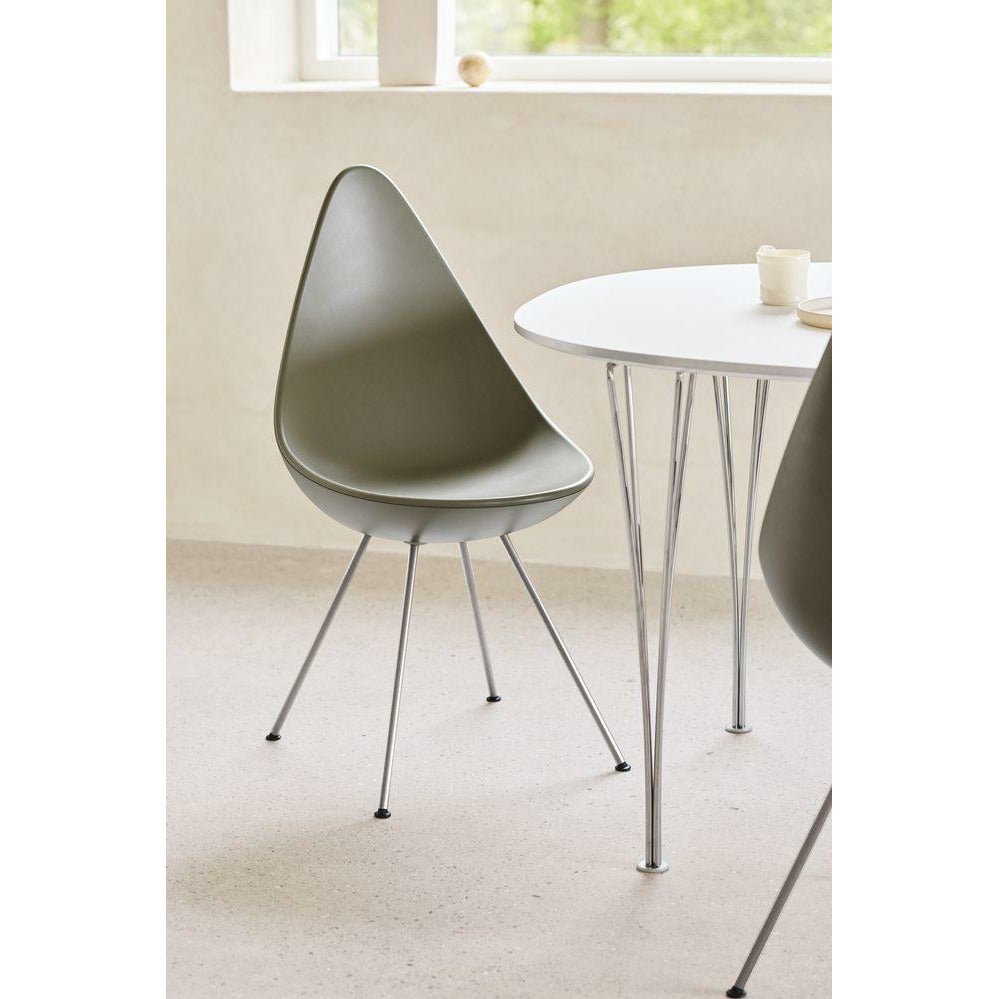 Fritz Hansen The Drop Chair, Chrom/Tieflehm