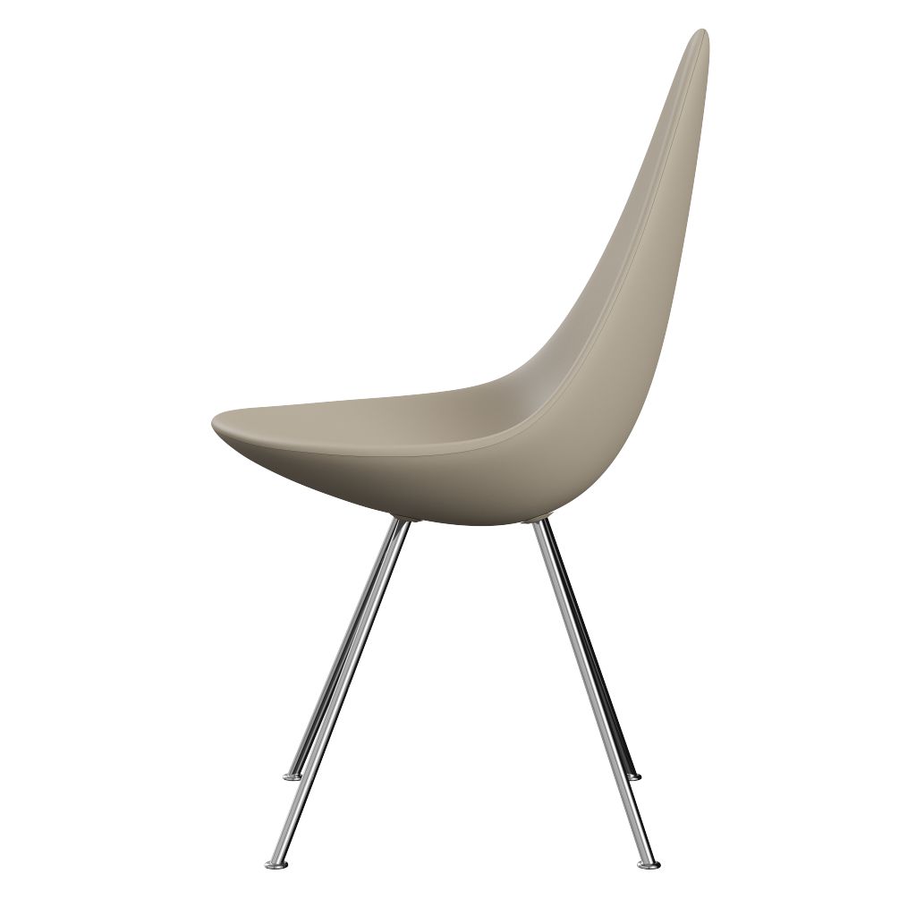 Fritz Hansen The Drop Chair, Chrom/Hellbeige