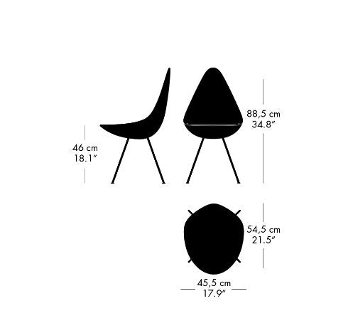 Fritz Hansen The Drop Chair, Chrom/Hellbeige