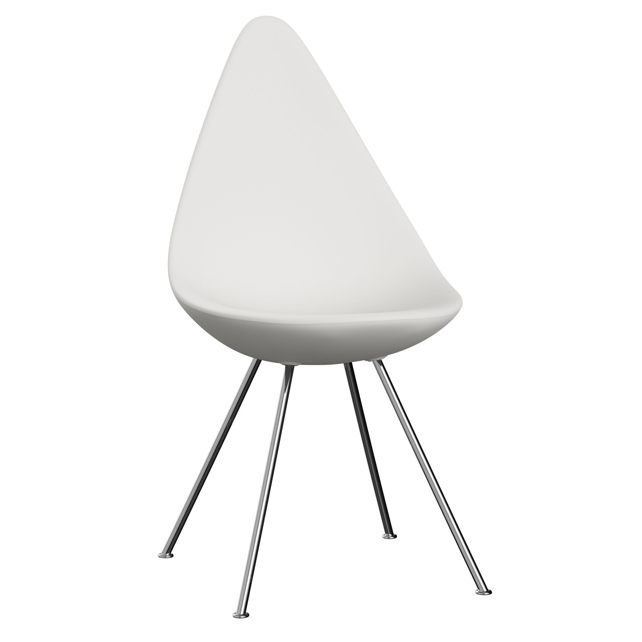 Fritz Hansen The Drop Chair, Chrom/Weiß