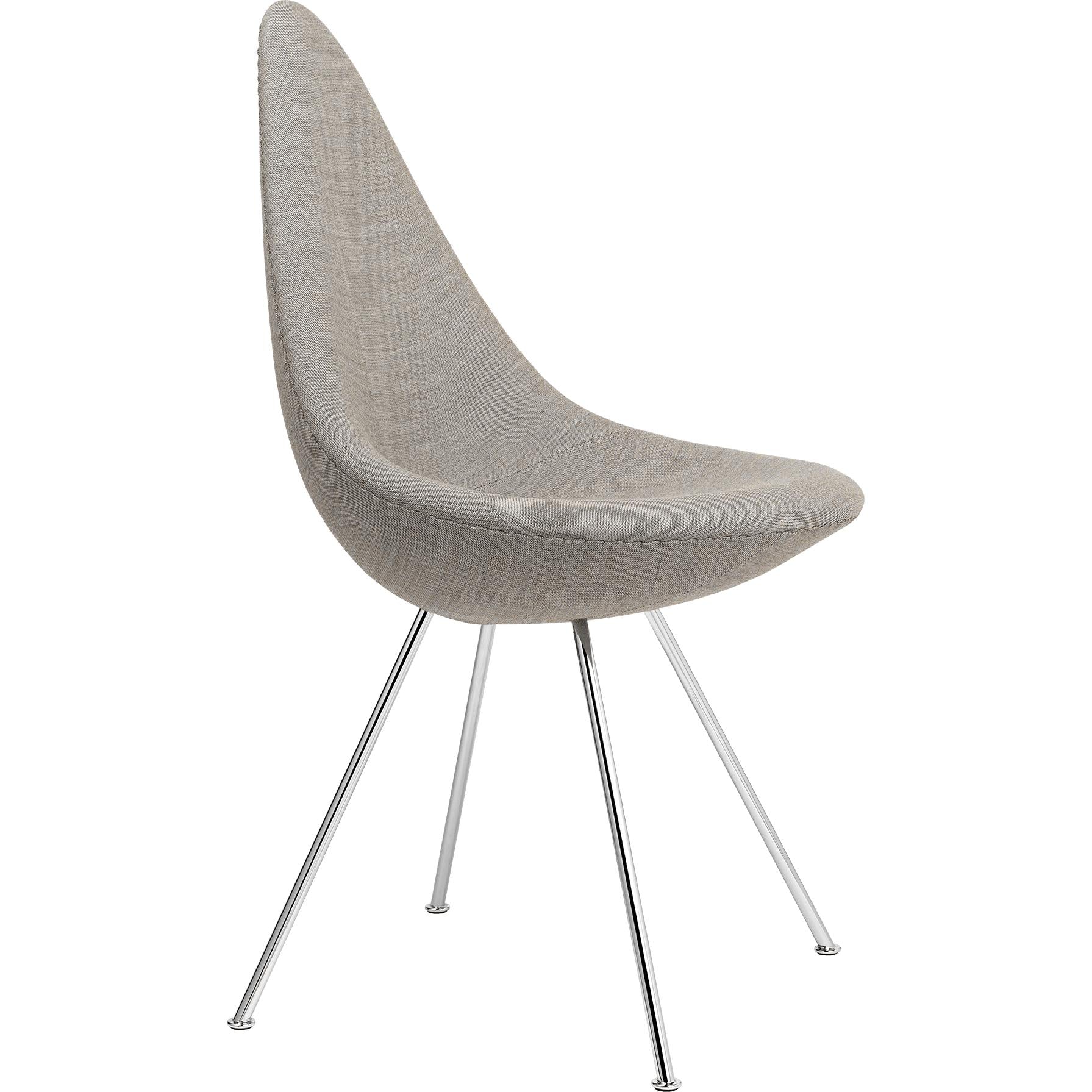 Fritz Hansen The Drop Chair Vollpolsterung Stoff, Canvas Grau