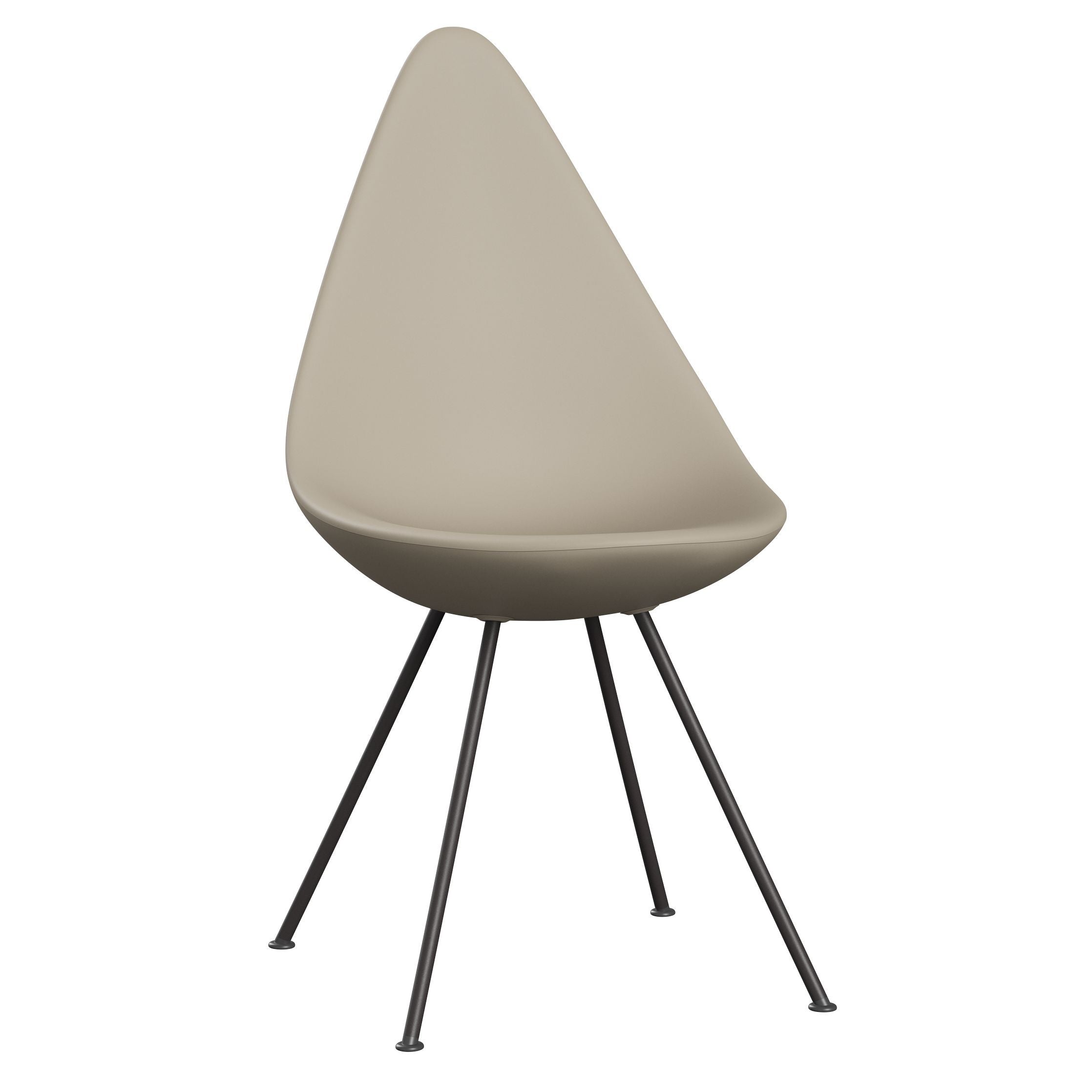 Fritz Hansen The Drop Chair, Warmes Graphit/Hellbeige