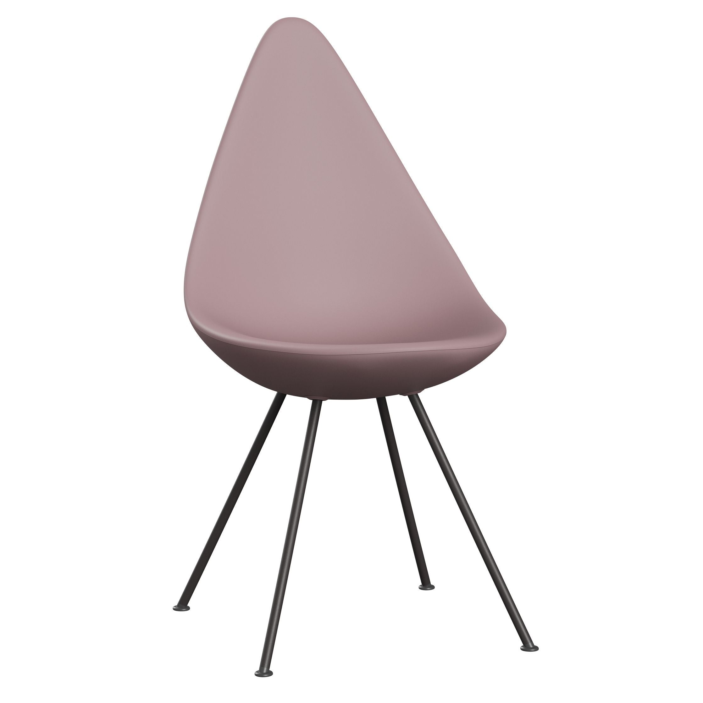 Fritz Hansen The Drop Chair, Warmes Graphit/Blassrosa