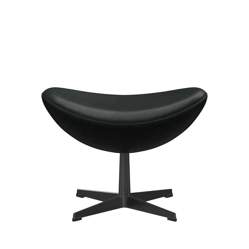 Fritz Hansen Der Eierfußhocker, schwarze Lack/Grace Black