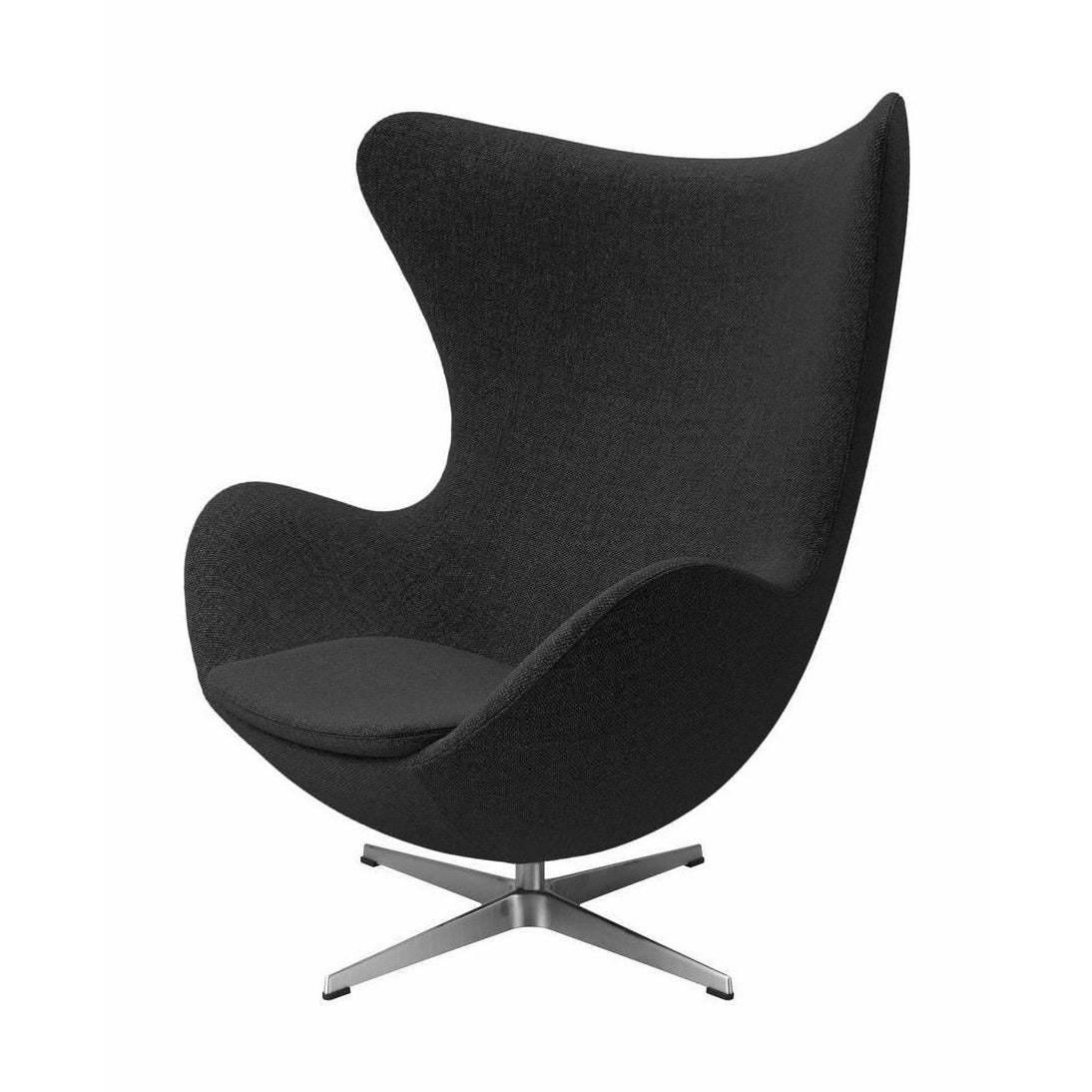 Fritz Hansen The Egg Lounge Chair Stoff, Schwarz