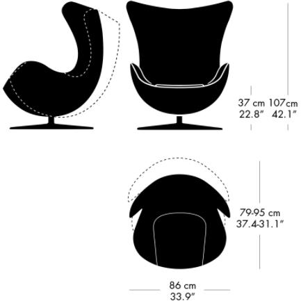 Fritz Hansen The Egg Lounge Chair Stoff, Braun