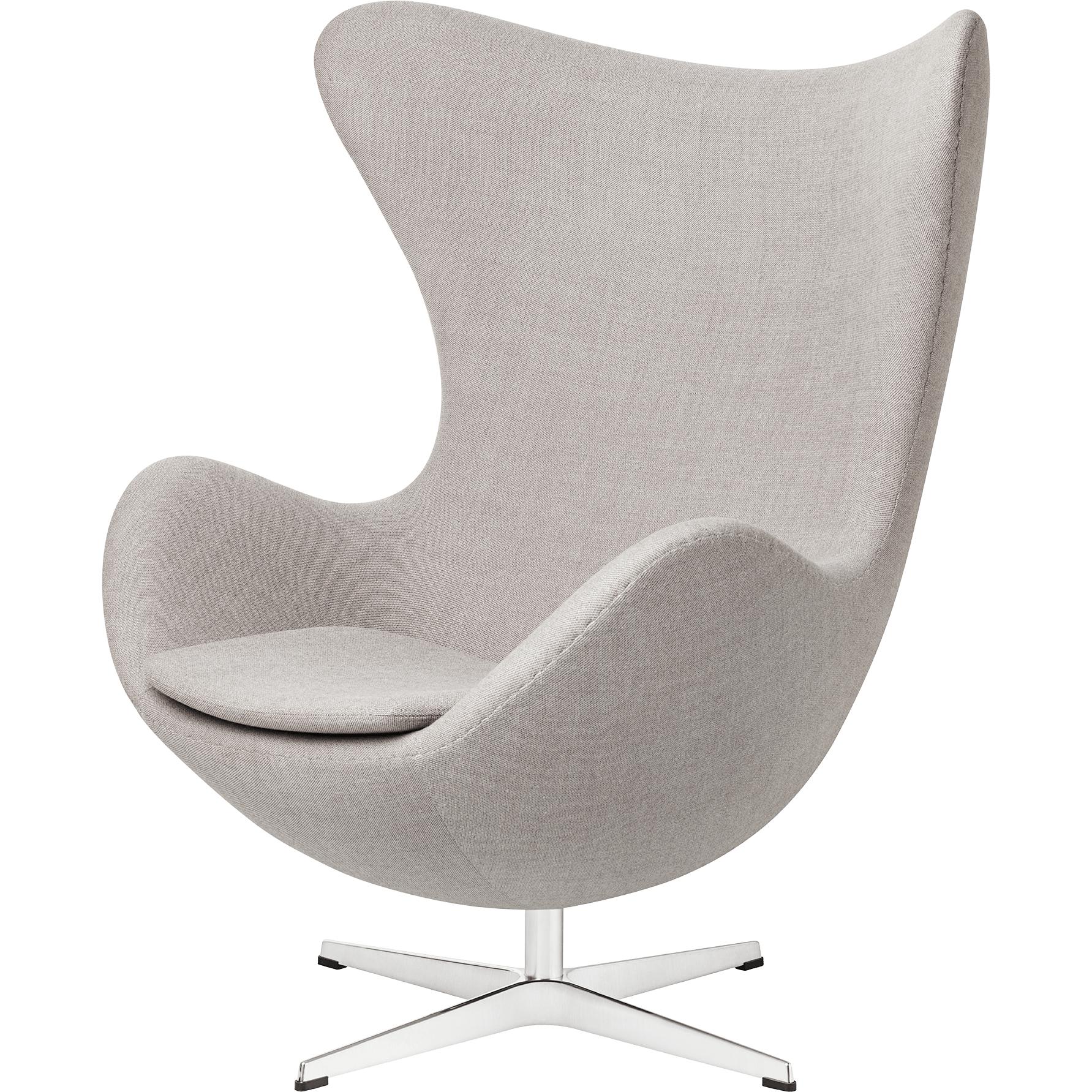 Fritz Hansen The Egg Lounge Chair Stoff, Capture Hellgrau