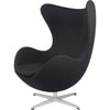 Fritz Hansen The Egg Lounge Chair Stoff, Fame Schwarz