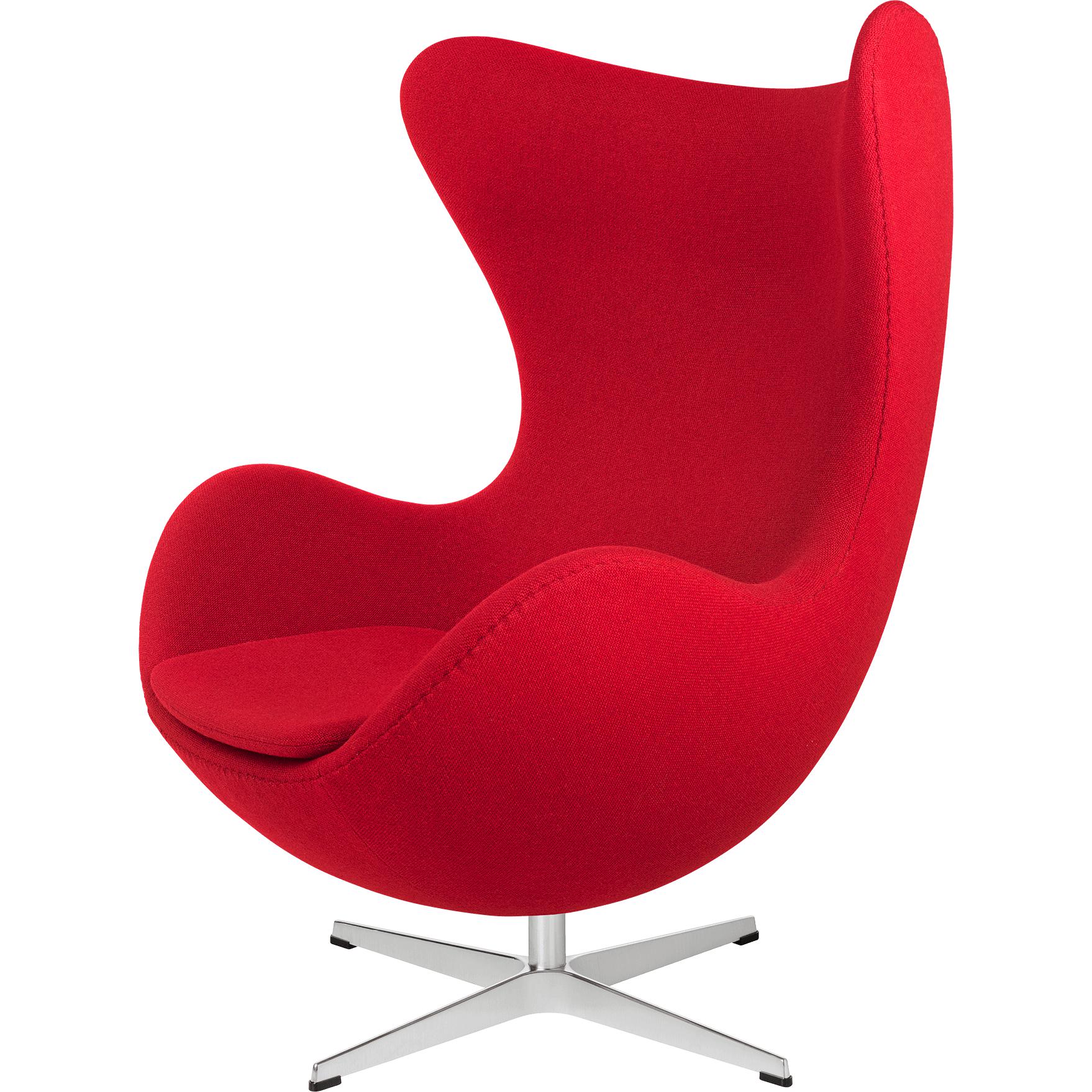 Fritz Hansen The Egg Lounge Chair Stoff, Hallingdal Rot