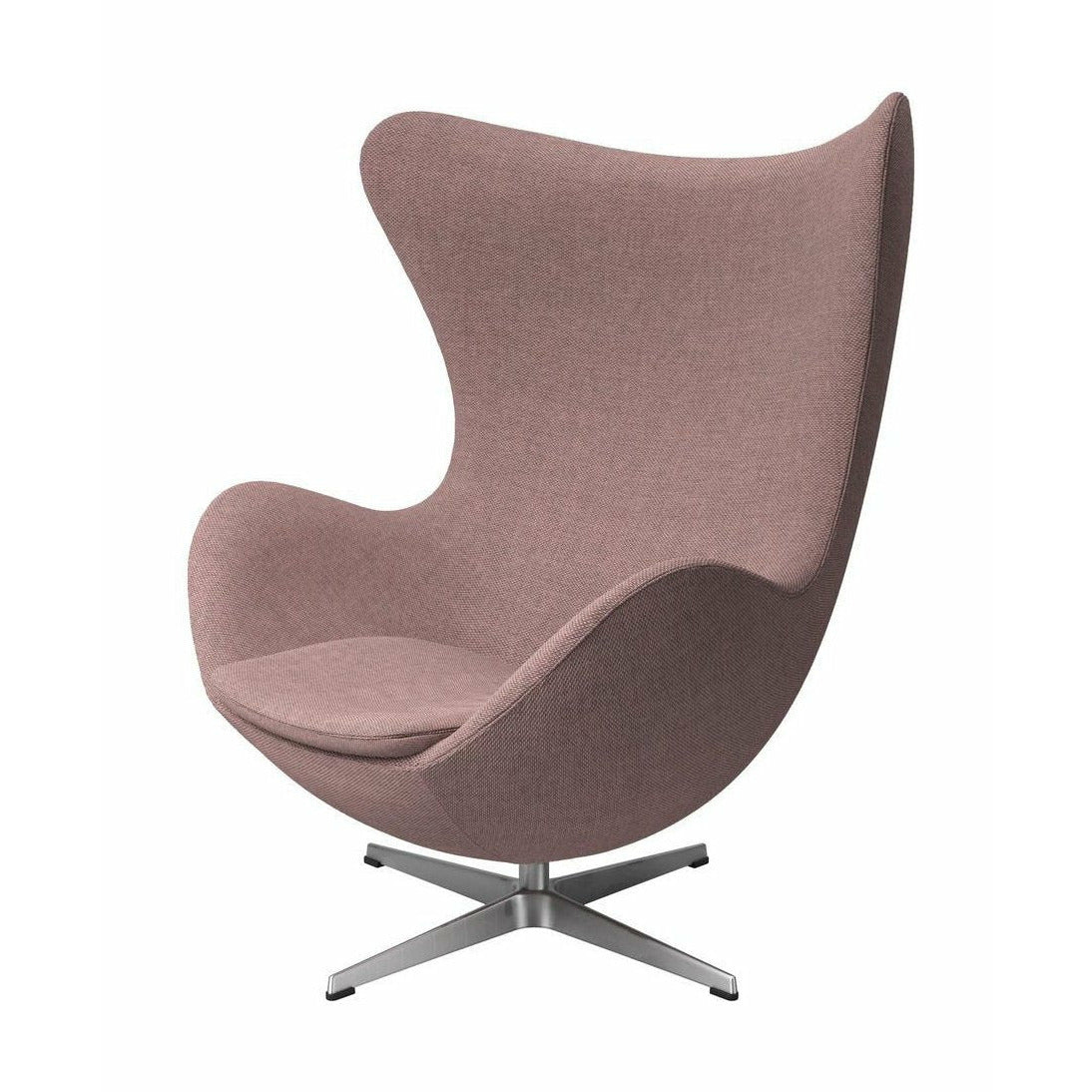 Fritz Hansen De eierlounge stoel stof, bleke roos