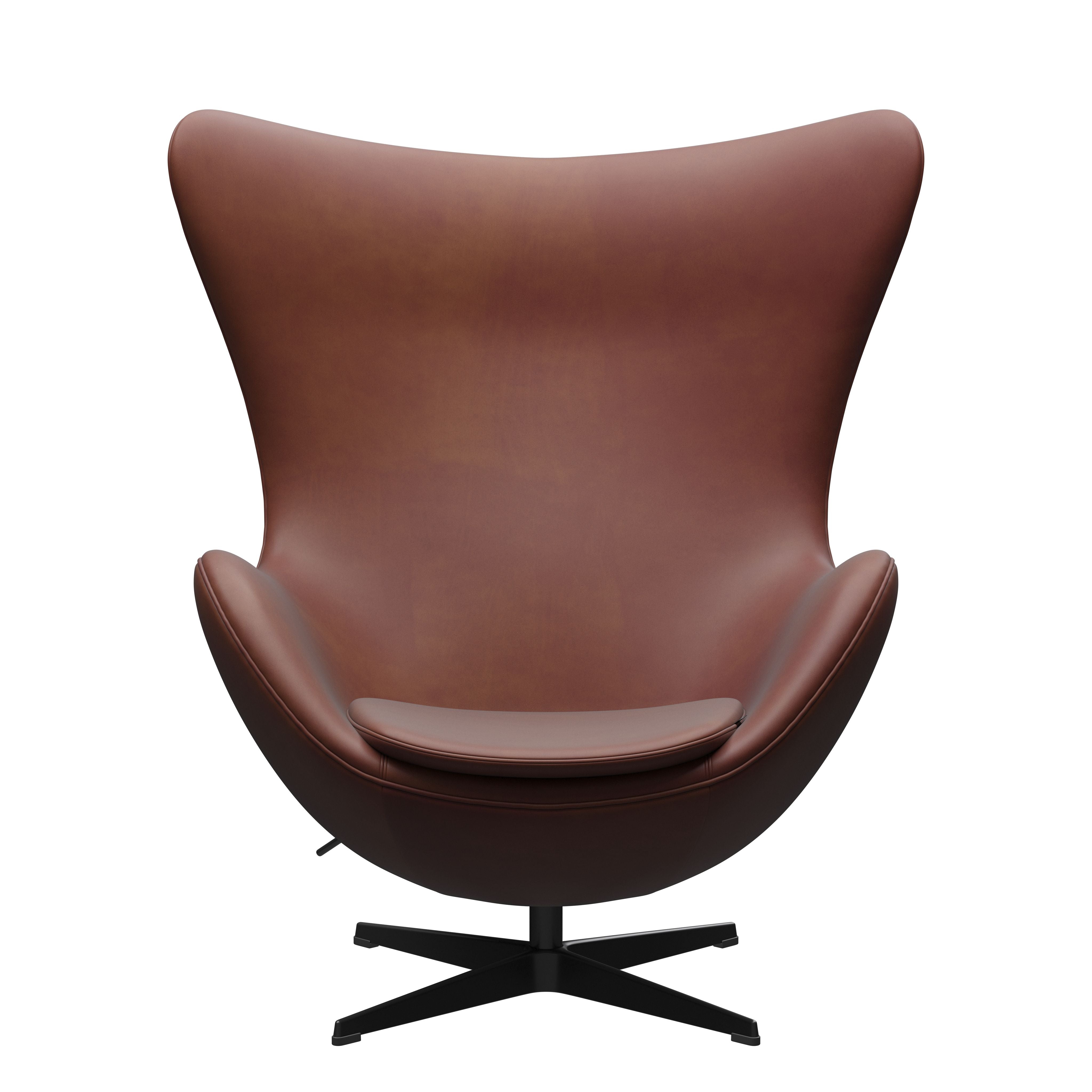 Fritz Hansen The Egg Lounge Chair, Grace Kastanienleder Jubiläums-Kollektion