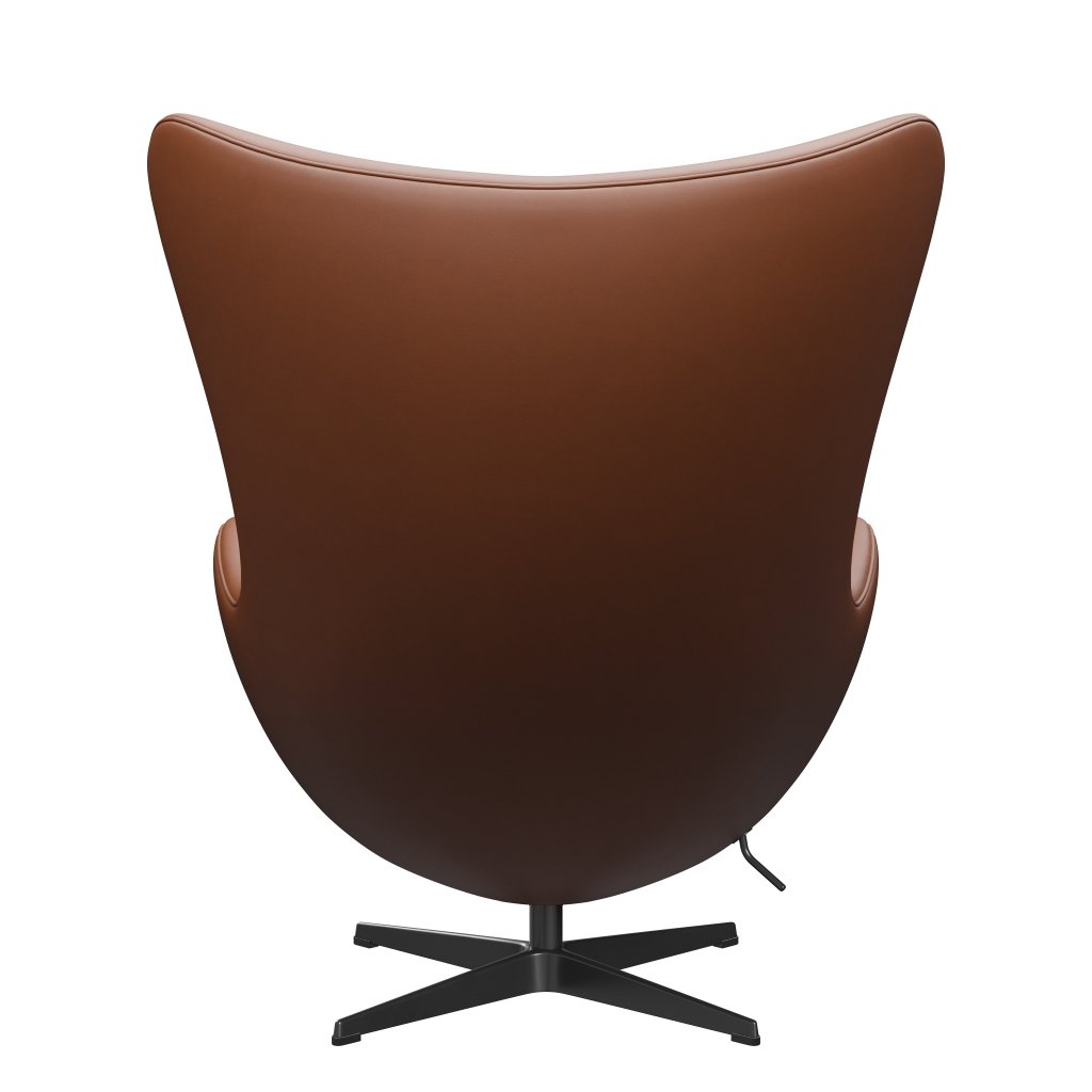 Fritz Hansen The Egg Lounge Chair Leder, Schwarz/Essential Nussbaum