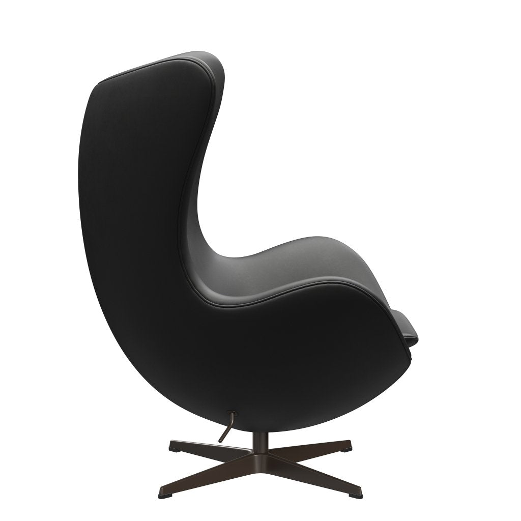 Fritz Hansen The Egg Lounge Chair Leder, Brown Bronze/Essential Black