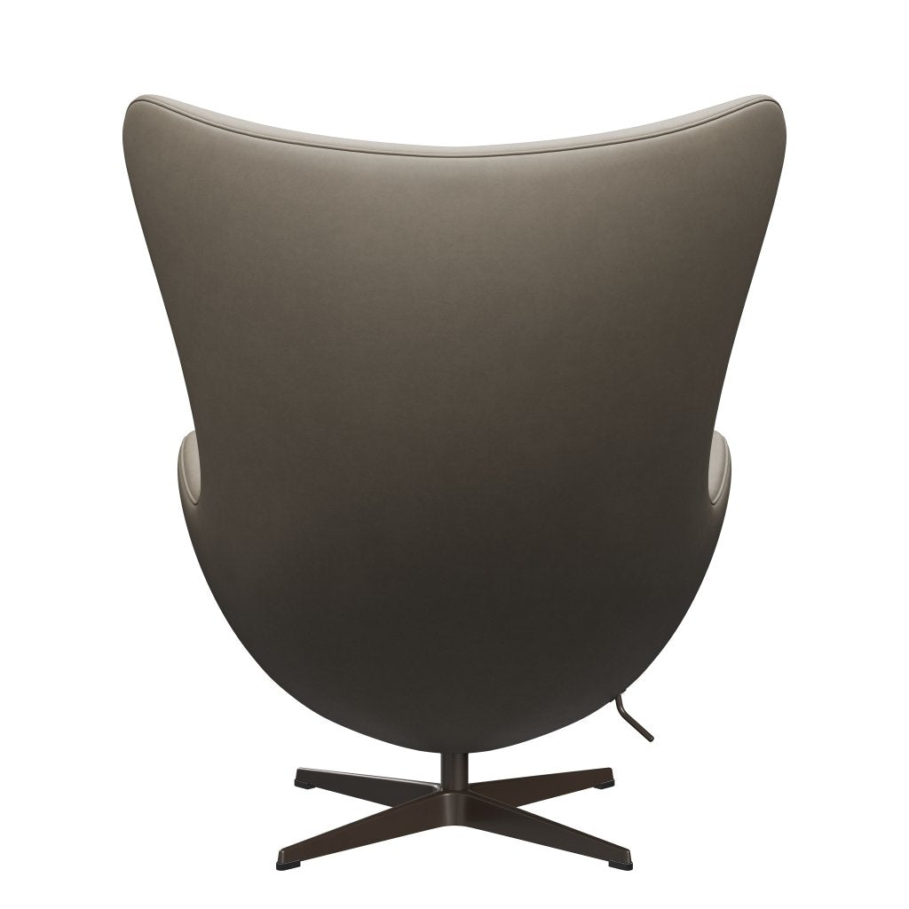 Fritz Hansen The Egg Lounge Chair Leder, Brown Bronze/Essential Light Grey