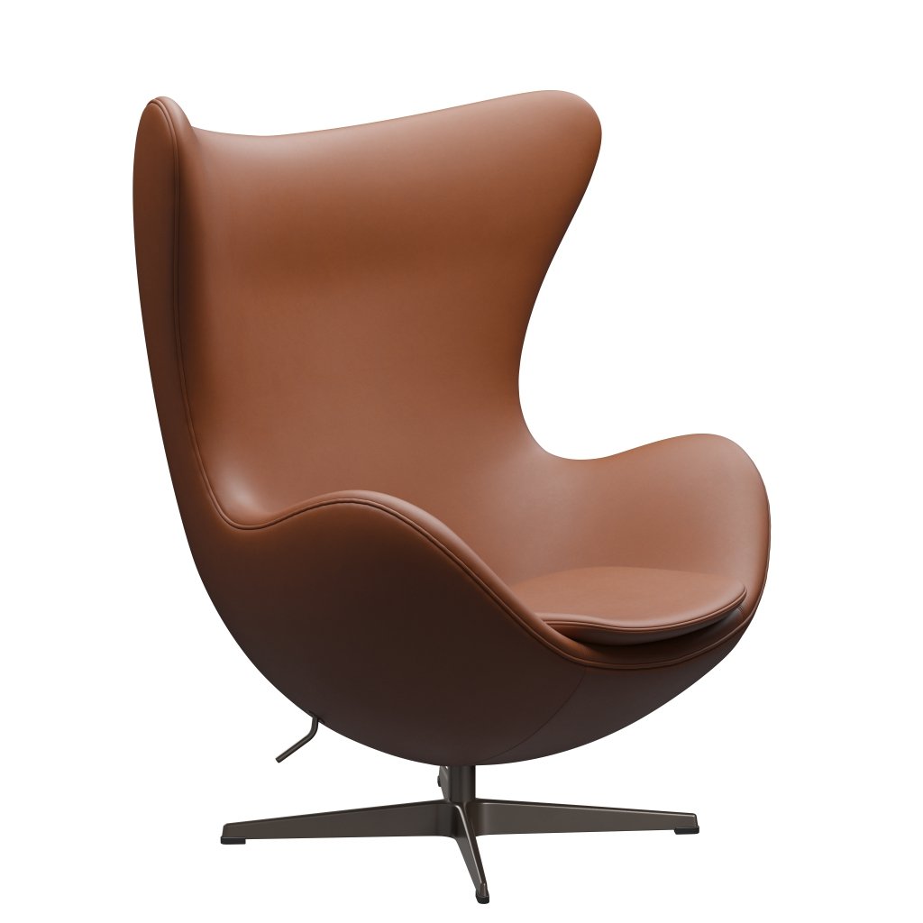 Fritz Hansen The Egg Lounge Chair Leder, Braunbronze/Essenzielle Walnuss