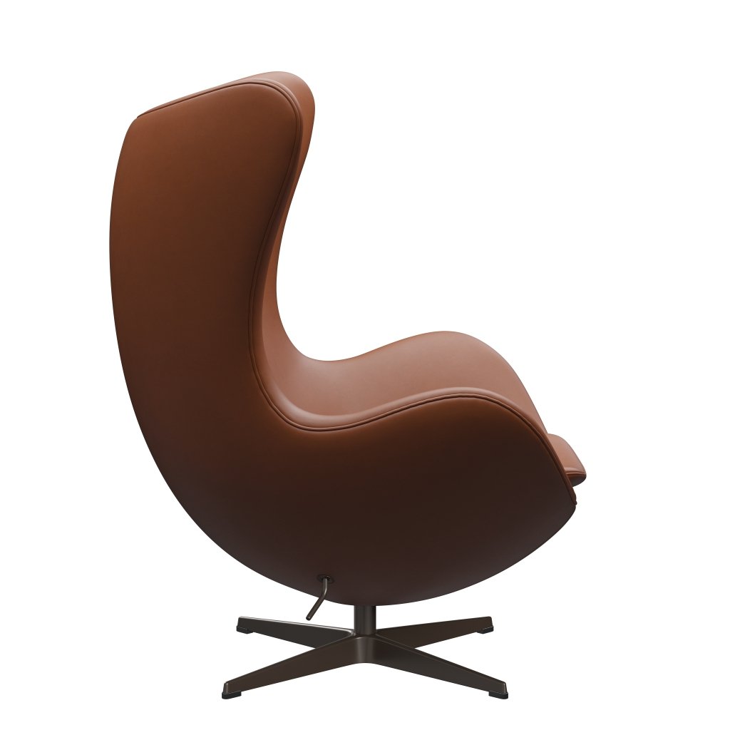 Fritz Hansen The Egg Lounge Chair Leder, Braunbronze/Essenzielle Walnuss