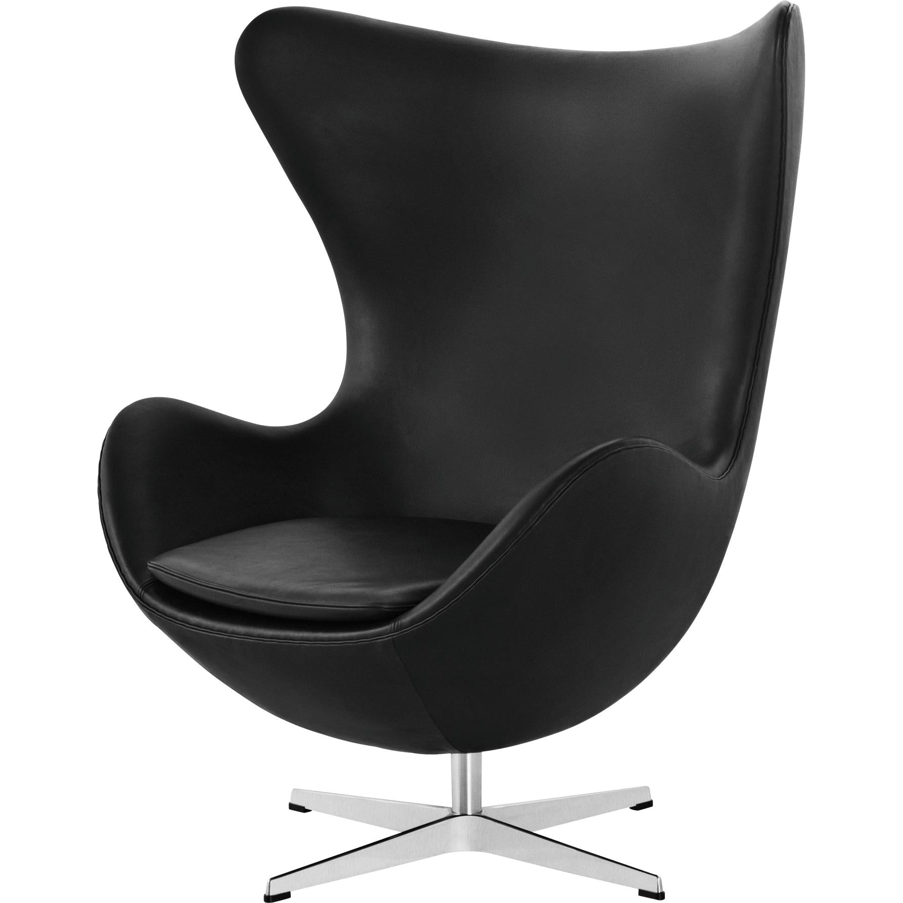 Fritz Hansen The Egg Lounge Chair Leder, Elegance Schwarz