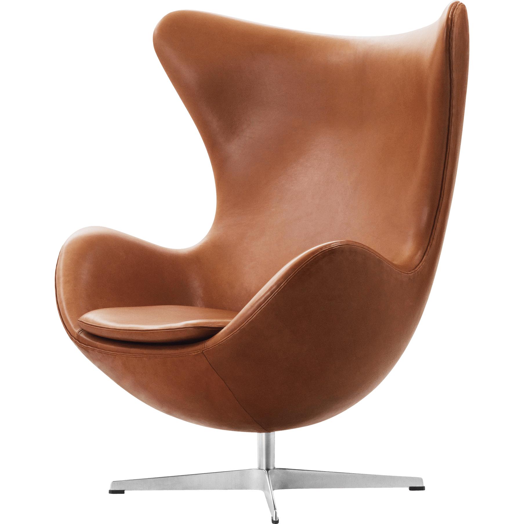 Fritz Hansen The Egg Lounge Chair Leder, Elegance Nussbaum