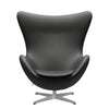 Fritz Hansen The Egg Lounge Chair Leder, Silbergrau/Essential Schwarz