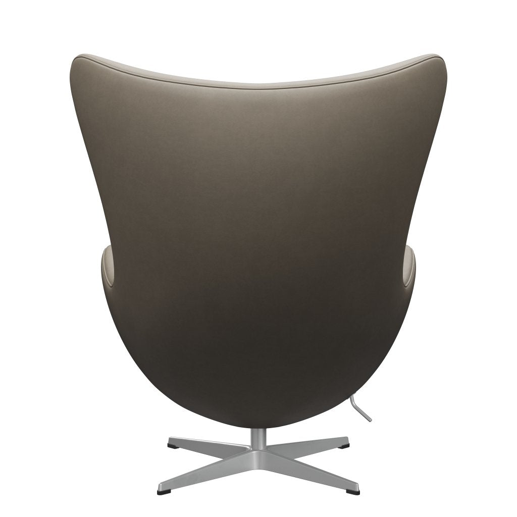 Fritz Hansen The Egg Lounge Chair Leder, Silbergrau/Essential Hellgrau