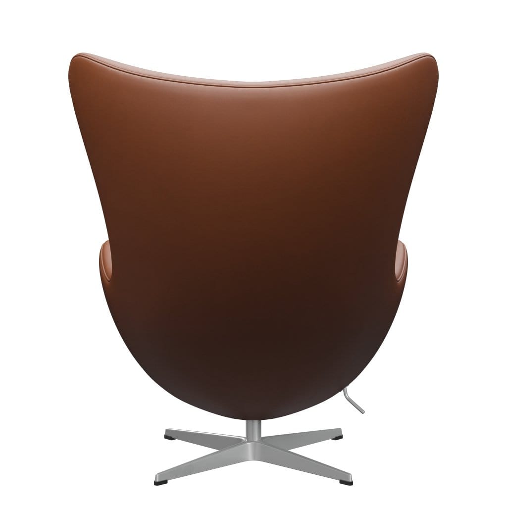 Fritz Hansen The Egg Lounge Chair Leder, Silbergrau/Essenzielle Walnuss