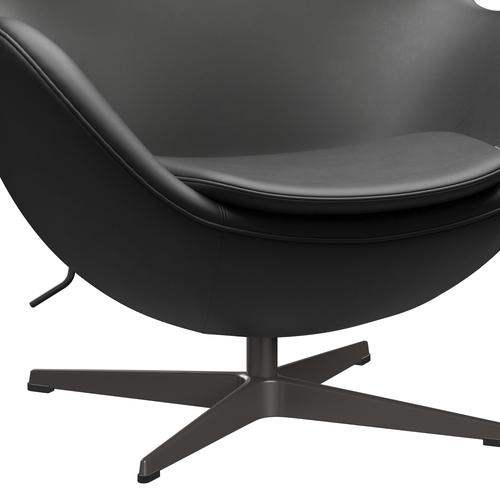 Fritz Hansen The Egg Lounge Chair Leder, Warm Graphite/Essential Black