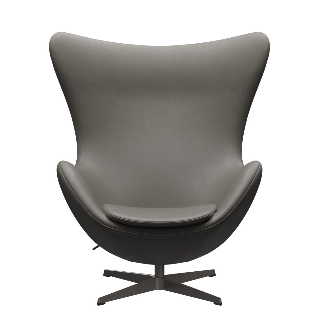 Fritz Hansen The Egg Lounge Chair Leder, Warm Graphite/Essential Lava