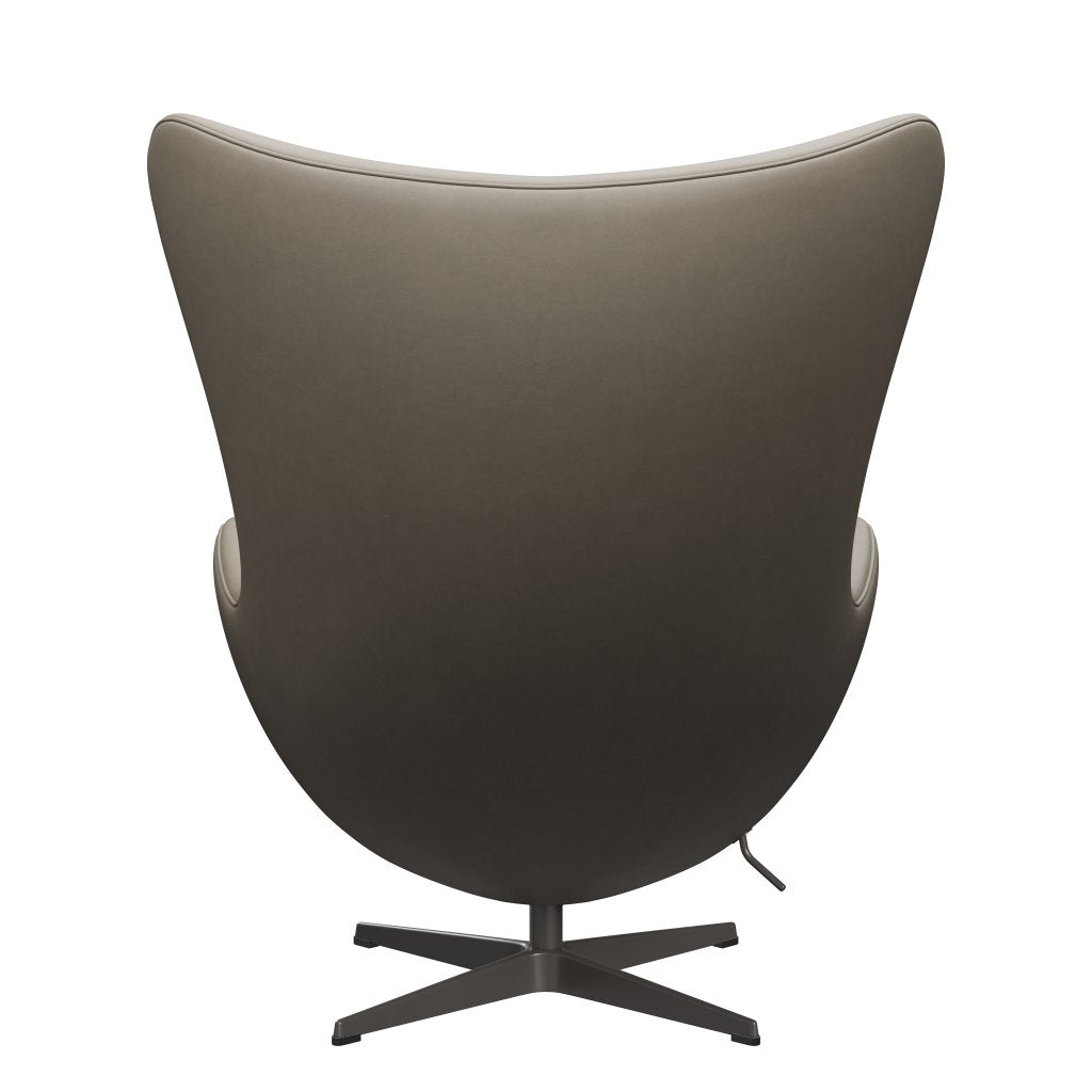 Fritz Hansen The Egg Lounge Chair Leder, Warm Graphite/Essential Light Grey