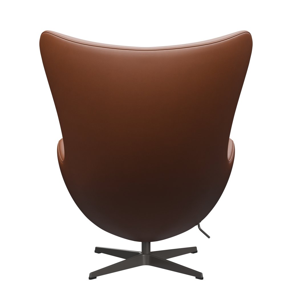 Fritz Hansen The Egg Lounge Chair Leder, Warm Graphite/Essential Walnut