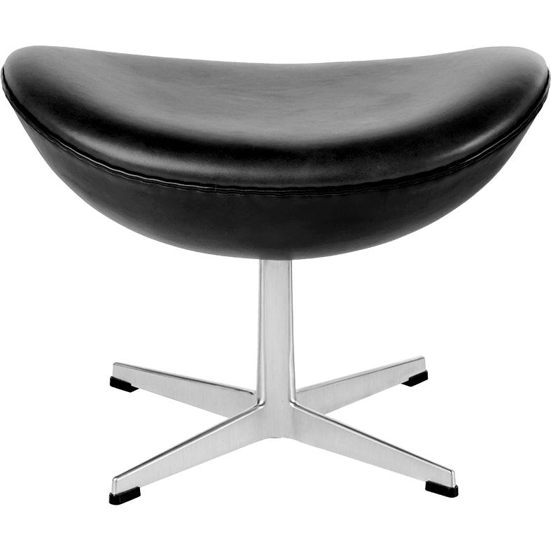 Fritz Hansen Der Eierhocker Leder, Basic Schwarz