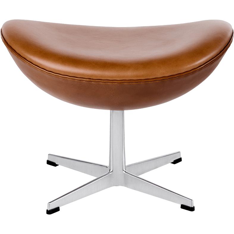 Fritz Hansen De eierkrukkenleer, elegantie walnoot