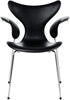 Fritz Hansen The Lily Sessel Vollpolsterung Leder, Elegance Schwarz