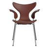 Fritz Hansen De leliemchoel, volledig gestoffeerd met Grace Chestnut Leather Anniversary Collection