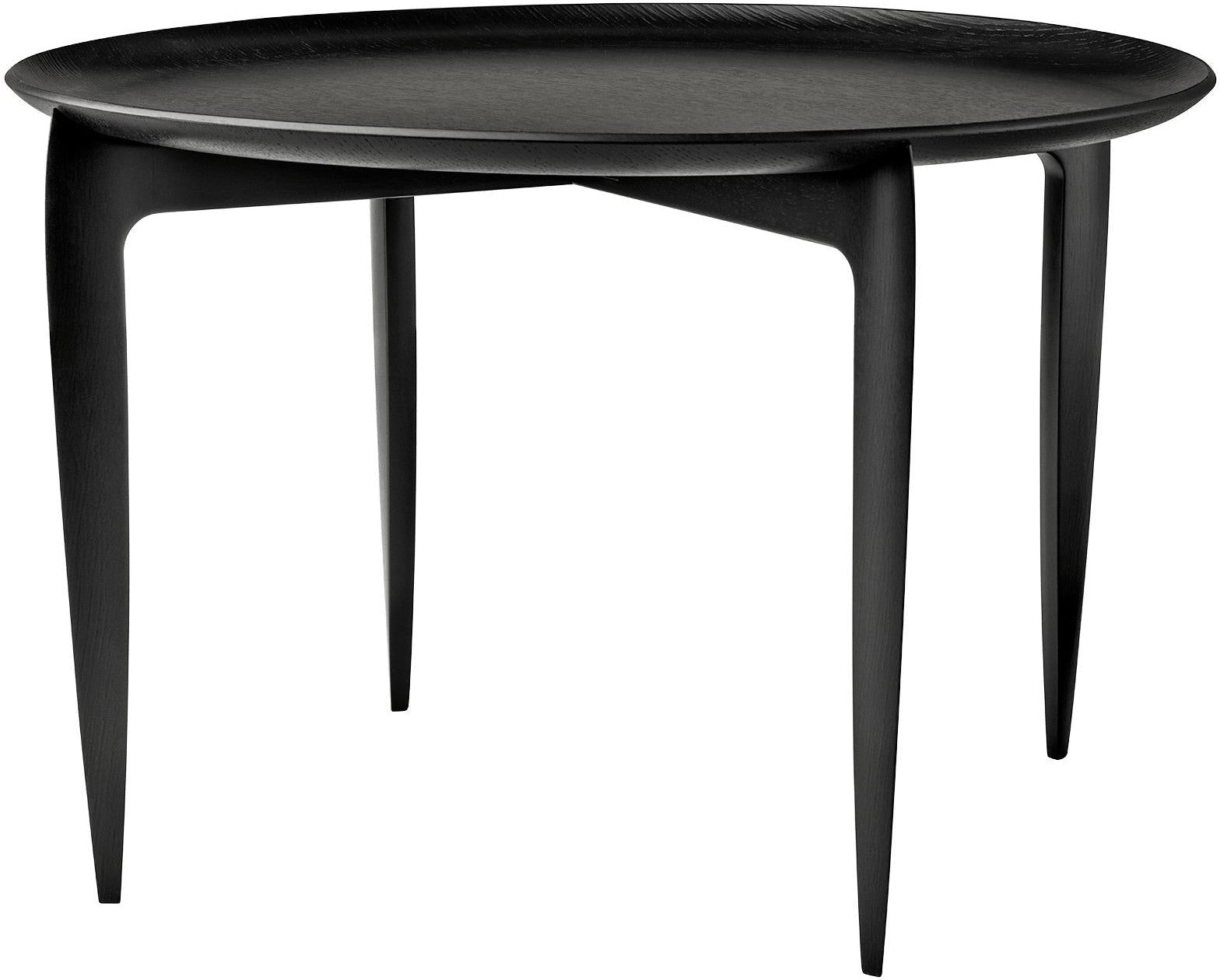 [product_category]-Fritz Hansen Tray Table Black ø60-Fritz Hansen-5704890401224-840122-FRI-1