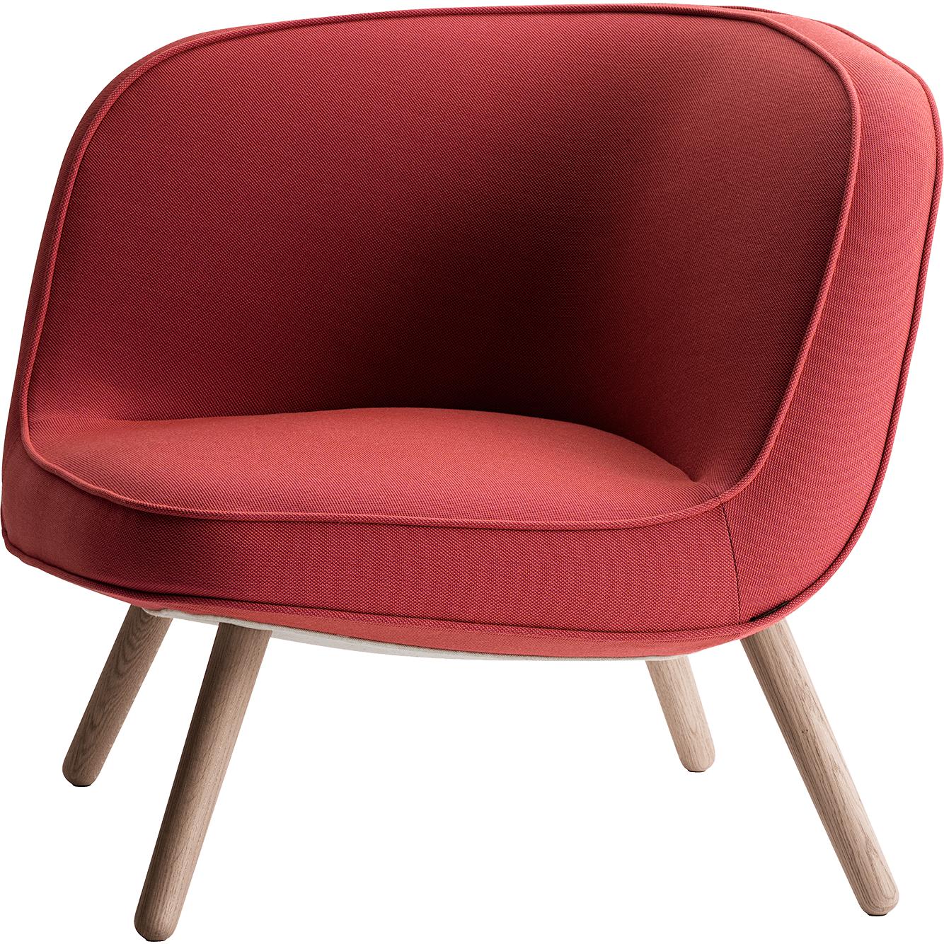 Fritz Hansen Via57 Lounge Chair, SteelCut Trio Red