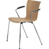 Fritz Hansen Vico Duo™ Vm111 Chair With Armrest Chrome Legs, Oak