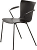 Fritz Hansen Vico Duo™ Vm111 Chair With Armrest Powder Coated Frame, Black Ash
