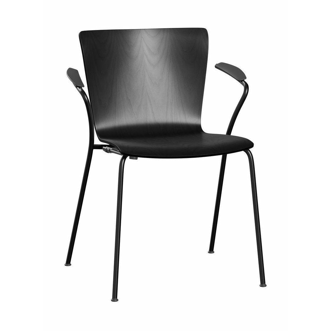 Fritz Hansen Vico Duo Vm113 Stuhl mit Armlehne, Schwarz/Ash Black