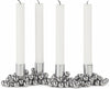 Gejst Molekyl Candle Holder Chrome 4pcs, 3,3cm