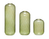 Hübsch Fleur Vase Set Of 3, Green