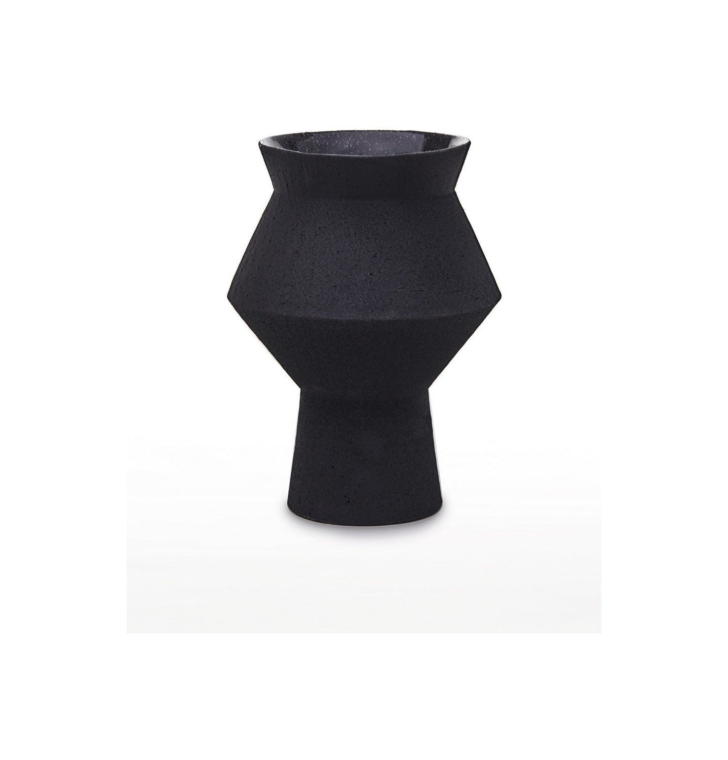 jaggy angular round vase in ceramic: CUZCO 27ZW