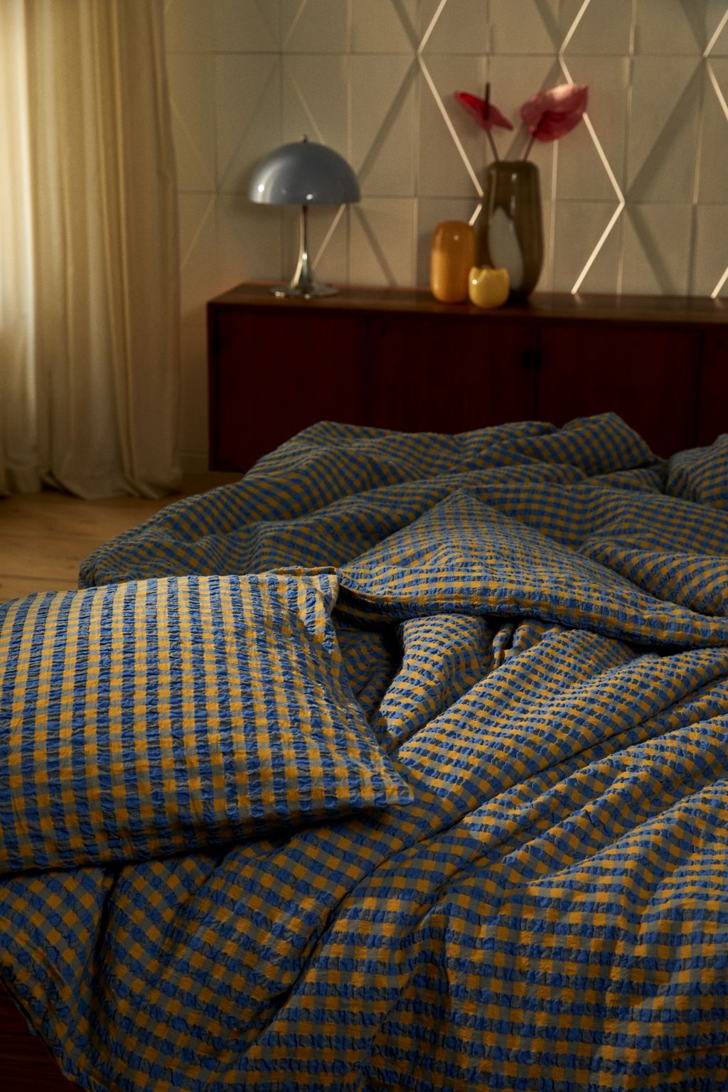 [product_category]-Juna Bæk&Bølge Bed Linen 140 X200 Cm, Blue/Ochre-Juna-5713397360446-636044-JUN-4