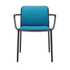 Kartell Audrey Soft Armchair, Black/Teal Blue