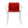 Kartell Audrey Soft Armchair, White/Red