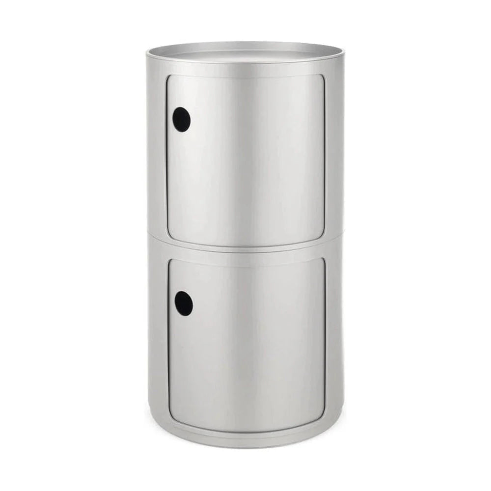 [product_category]-Kartell Componibili Classic Big Container 2 Elements Big, Silver-Kartell-8058967200126-04934SI-KAR-1