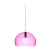  Fl/Y Suspension Lamp Small Transparent/Cardinal Red